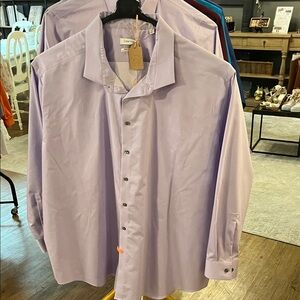 Calvin Klein Light Purple Men's Dress Shirt